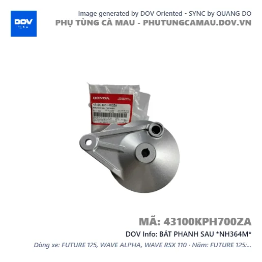 BÁT PHANH SAU *NH364M*  — 43100KPH700ZA