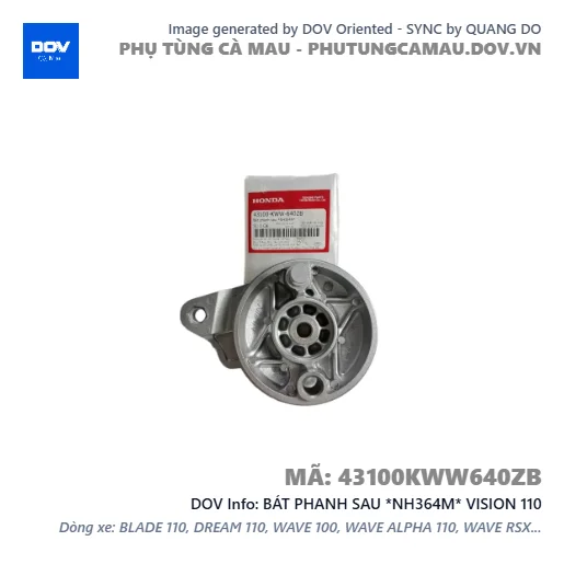 BÁT PHANH SAU *NH364M* VISION 110 — 43100KWW640ZB