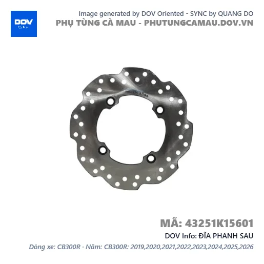 ĐĨA PHANH SAU  — 43251K15601