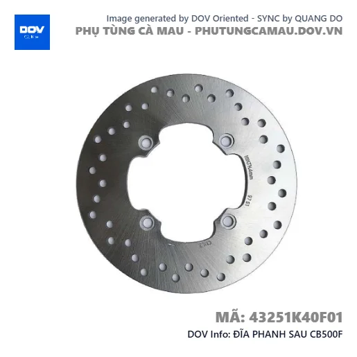ĐĨA PHANH SAU CB500F — 43251K40F01