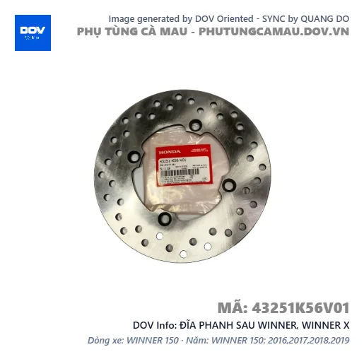 ĐĨA PHANH SAU WINNER, WINNER X — 43251K56V01