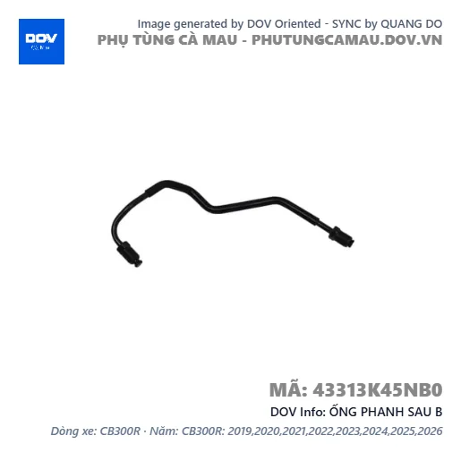 ỐNG PHANH SAU B — 43313K45NB0