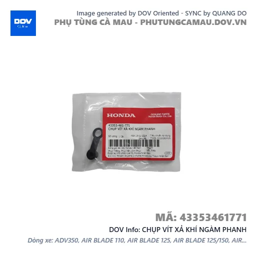 CHỤP VÍT XẢ KHÍ NGÀM PHANH — 43353461771