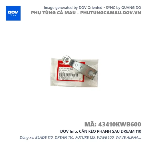 CẦN KÉO PHANH SAU DREAM 110 — 43410KWB600