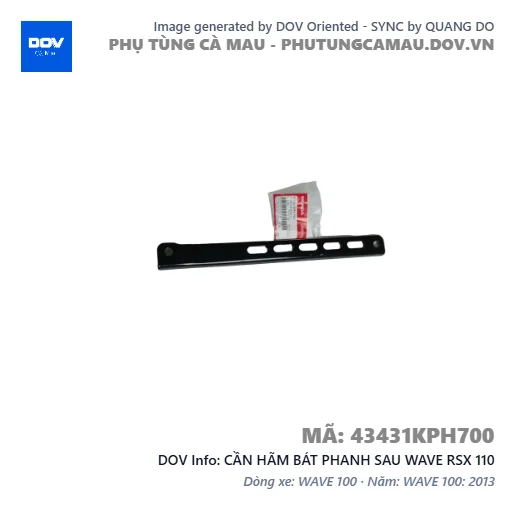 CẦN HÃM BÁT PHANH SAU WAVE RSX 110 — 43431KPH700
