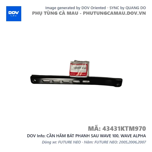 CẦN HÃM BÁT PHANH SAU WAVE 100, WAVE ALPHA — 43431KTM970