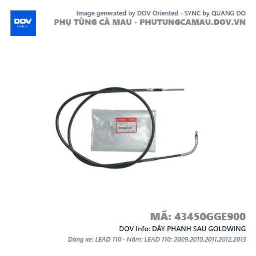 DÂY PHANH SAU GOLDWING — 43450GGE900