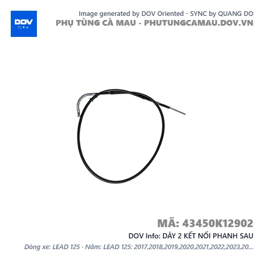 DÂY 2 KẾT NỐI PHANH SAU — 43450K12902