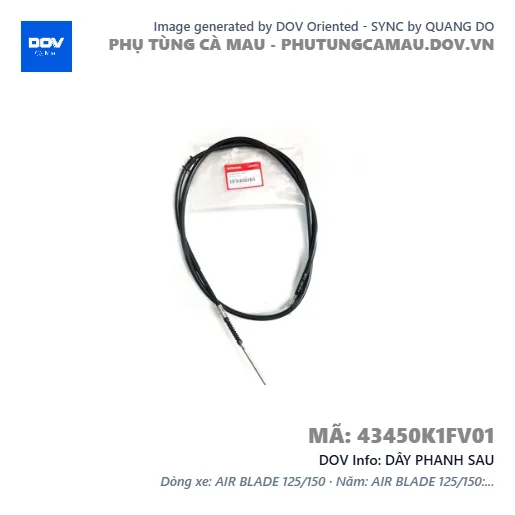 DÂY PHANH SAU — 43450K1FV01