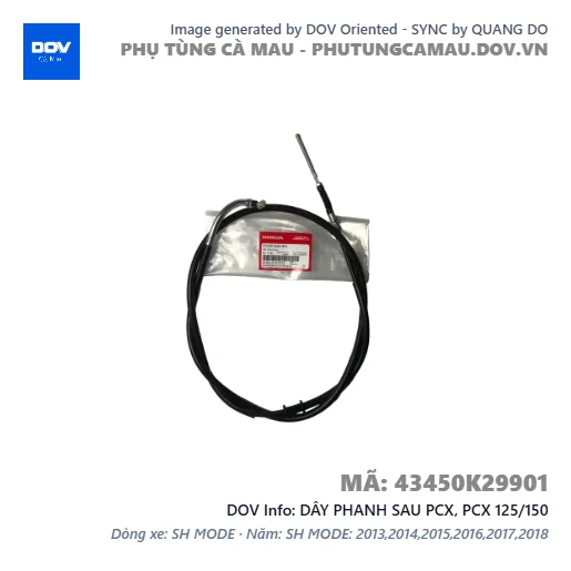 DÂY PHANH SAU PCX, PCX 125/150 — 43450K29901