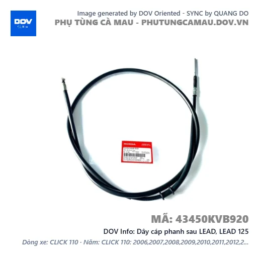 Dây cáp phanh sau LEAD, LEAD 125 — 43450KVB920