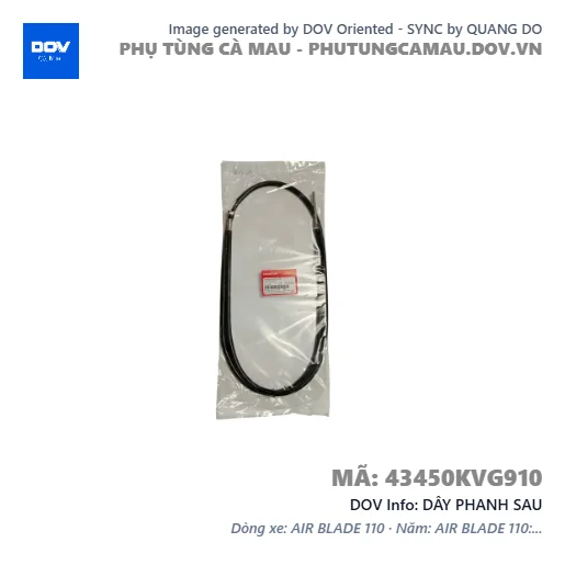 DÂY PHANH SAU — 43450KVG910