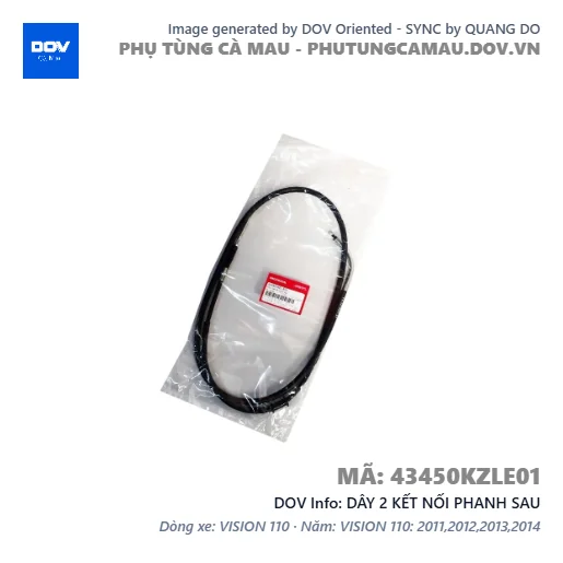 DÂY 2 KẾT NỐI PHANH SAU — 43450KZLE01