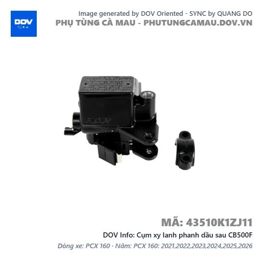 Cụm xy lanh phanh dầu sau CB500F — 43510K1ZJ11