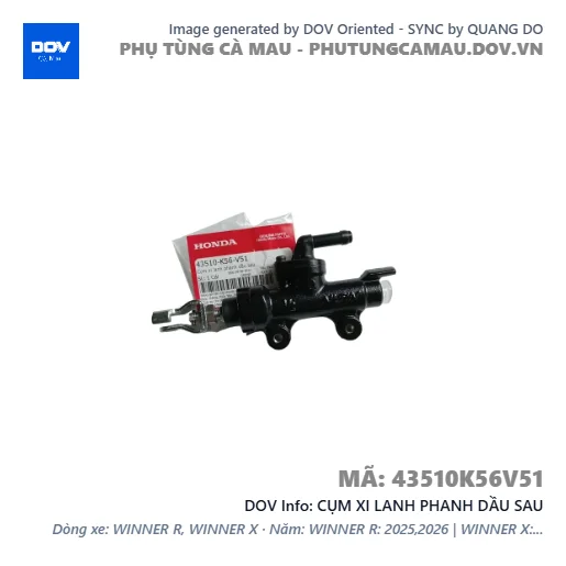 CỤM XI LANH PHANH DẦU SAU  — 43510K56V51