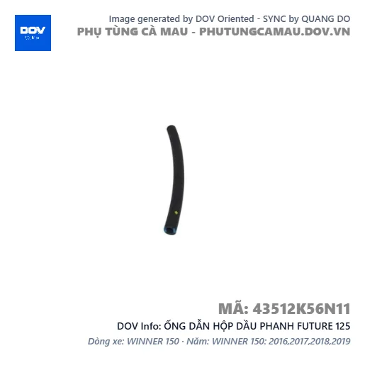 ỐNG DẪN HỘP DẦU PHANH FUTURE 125 — 43512K56N11