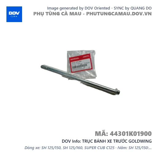 TRỤC BÁNH XE TRƯỚC GOLDWING — 44301K01900
