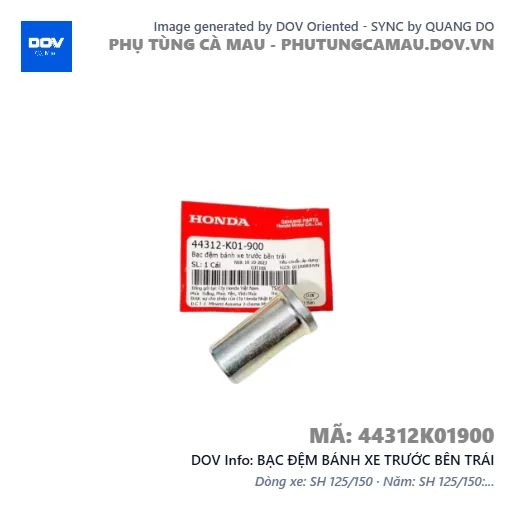 BẠC ĐỆM BÁNH XE TRƯỚC BÊN TRÁI  — 44312K01900