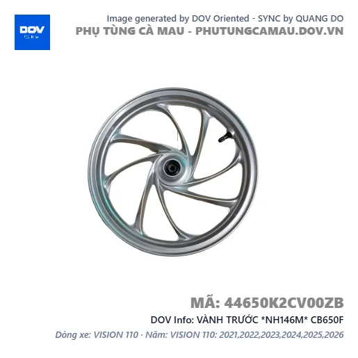 VÀNH TRƯỚC *NH146M* CB650F — 44650K2CV00ZB