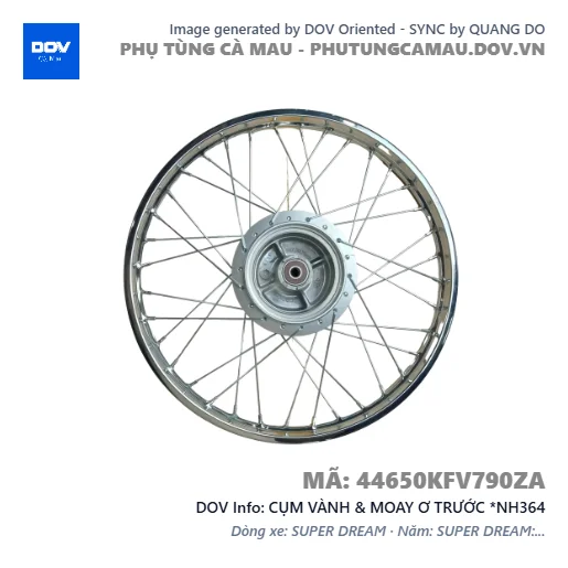 CỤM VÀNH & MOAY Ơ TRƯỚC *NH364  — 44650KFV790ZA