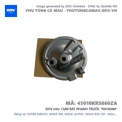 CỤM BÁT PHANH TRƯỚC *NH364M*  — 45010KRS860ZA