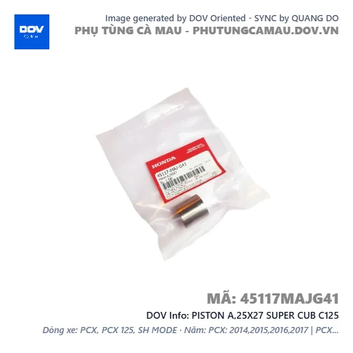 PISTON A,25X27 SUPER CUB C125 — 45117MAJG41