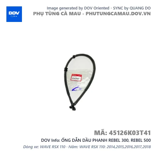ỐNG DẪN DẦU PHANH REBEL 300, REBEL 500 — 45126K03T41