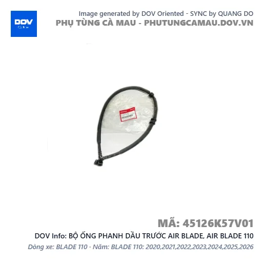 BỘ ỐNG PHANH DẦU TRƯỚC AIR BLADE, AIR BLADE 110 — 45126K57V01