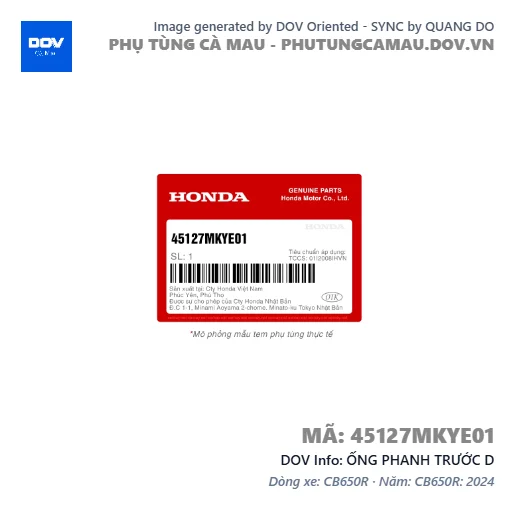ỐNG PHANH TRƯỚC D  — 45127MKYE01