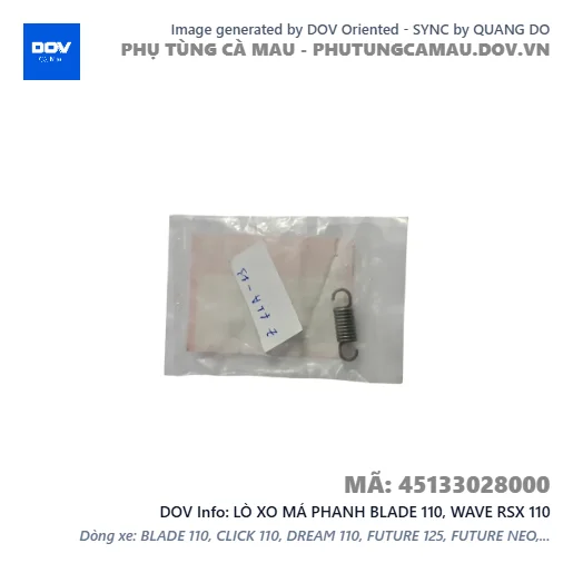 LÒ XO MÁ PHANH BLADE 110, WAVE RSX 110 — 45133028000
