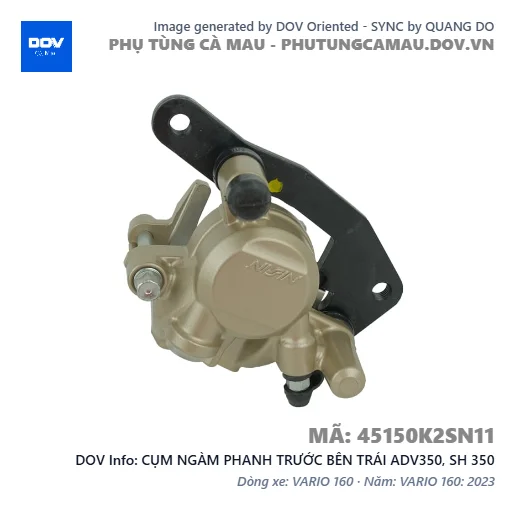 CỤM NGÀM PHANH TRƯỚC BÊN TRÁI ADV350, SH 350 — 45150K2SN11