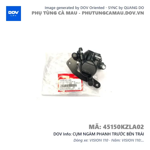 CỤM NGÀM PHANH TRƯỚC BÊN TRÁI  — 45150KZLA02