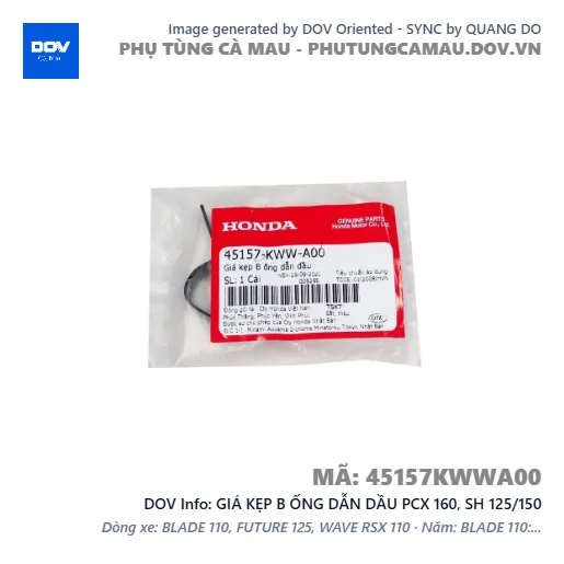 GIÁ KẸP B ỐNG DẪN DẦU PCX 160, SH 125/150 — 45157KWWA00