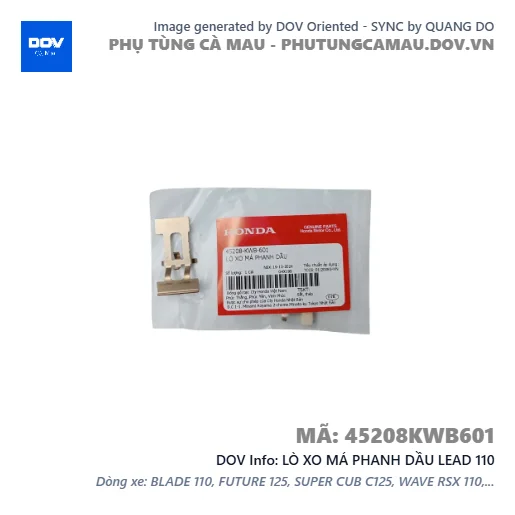 LÒ XO MÁ PHANH DẦU LEAD 110 — 45208KWB601