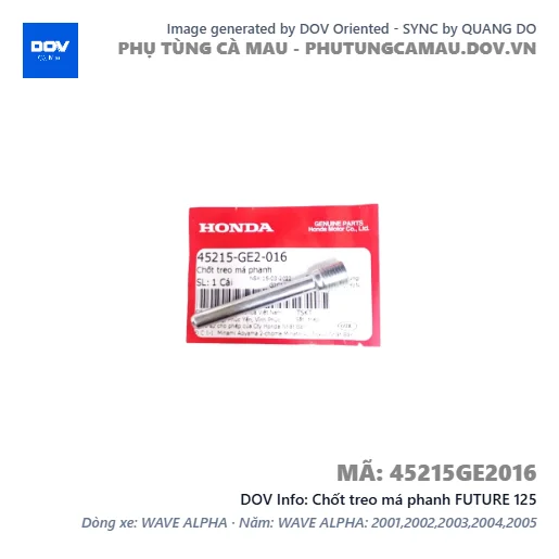 Chốt treo má phanh FUTURE 125 — 45215GE2016