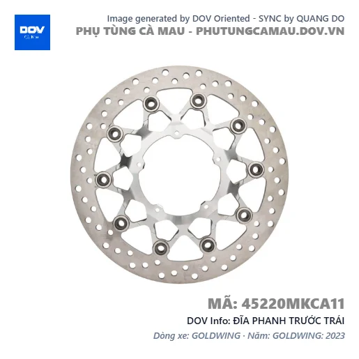 ĐĨA PHANH TRƯỚC TRÁI — 45220MKCA11