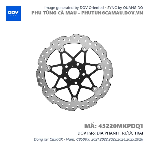 ĐĨA PHANH TRƯỚC TRÁI  — 45220MKPDQ1