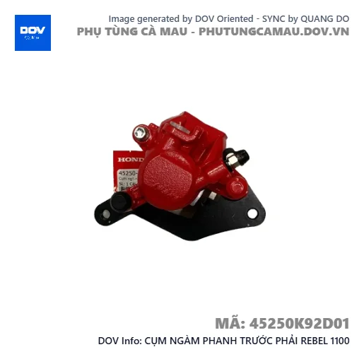 CỤM NGÀM PHANH TRƯỚC PHẢI REBEL 1100 — 45250K92D01
