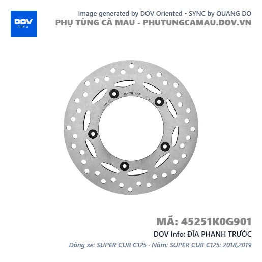 ĐĨA PHANH TRƯỚC  — 45251K0G901
