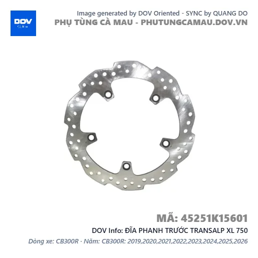 ĐĨA PHANH TRƯỚC TRANSALP XL 750 — 45251K15601