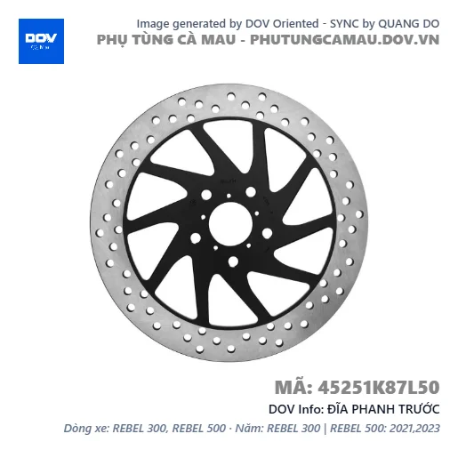 ĐĨA PHANH TRƯỚC  — 45251K87L50