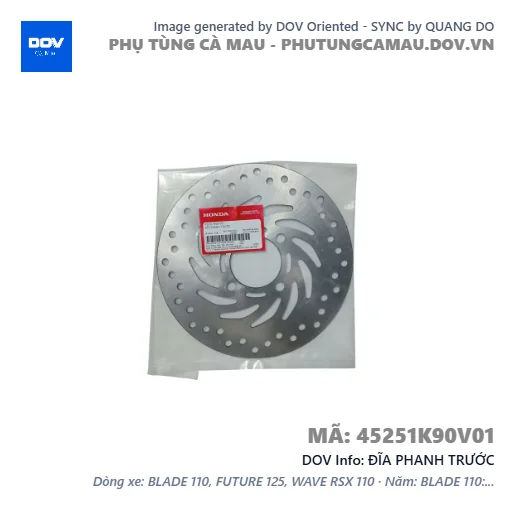 ĐĨA PHANH TRƯỚC — 45251K90V01