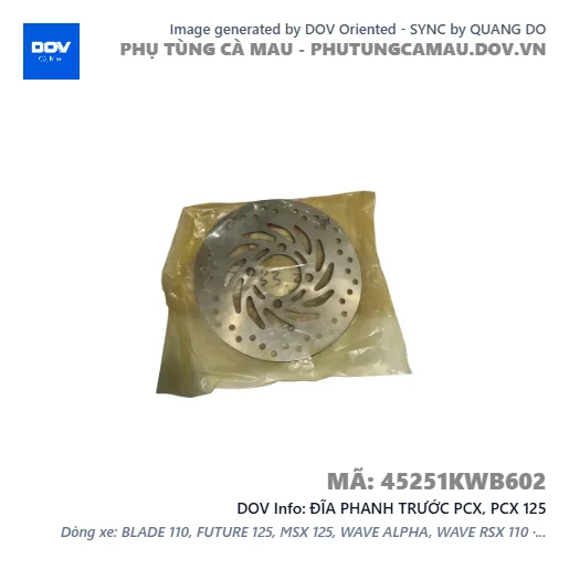 ĐĨA PHANH TRƯỚC PCX, PCX 125 — 45251KWB602