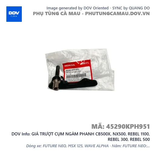 GIÁ TRƯỢT CỤM NGÀM PHANH CB500X, NX500, REBEL 1100, REBEL 300, REBEL 500 — 45290KPH951