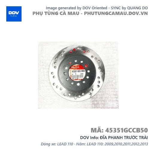 ĐĨA PHANH TRƯỚC TRÁI  — 45351GCCB50