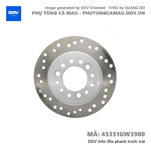 Đĩa phanh trước trái — 45351GW3980