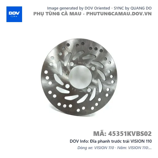 Đĩa phanh trước trái VISION 110 — 45351KVBS02