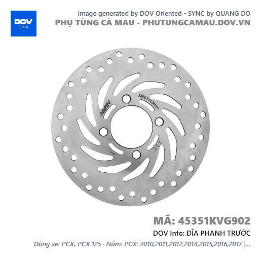 ĐĨA PHANH TRƯỚC — 45351KVG902