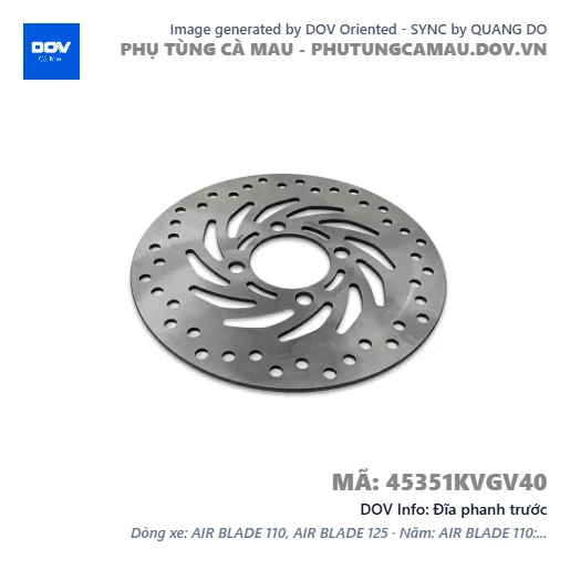 Đĩa phanh trước  — 45351KVGV40