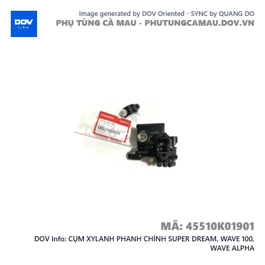 CỤM XYLANH PHANH CHÍNH SUPER DREAM, WAVE 100, WAVE ALPHA — 45510K01901